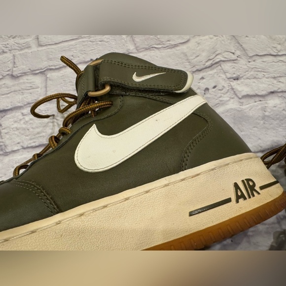 Nike Air Force 1 Mid '07 Medium Olive Green Men’s Size 13 Near Vintage Status - Picture 8 of 9